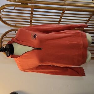 Tommy Bahama 100% cotton coral pink size small pullover 1/4 zip shirt